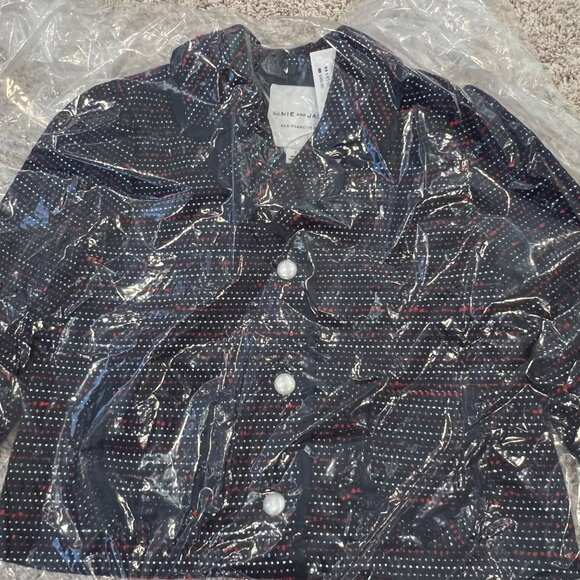 Janie and Jack Girls Size 7 Blooming Fields NWT Tweed Blazer Jacket - Picture 4 of 5